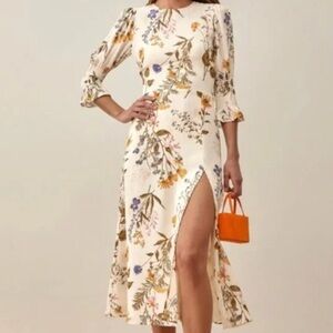 Reformation Carolena Midi Dress Frolic Floral Sz 8 BNWT